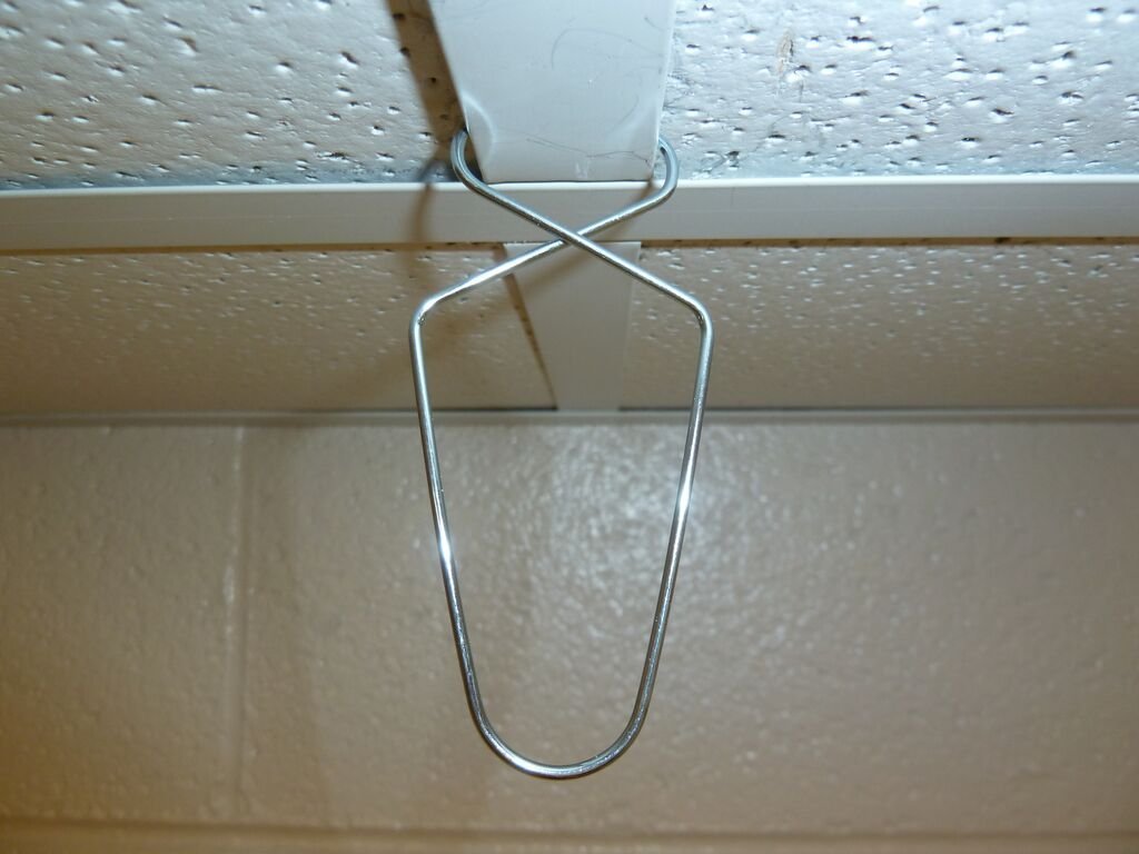 Bernie S Office Supply Ceiling Hooks 100 Pack Premium Wire T Bar Hangers For Hanging A Sign From Suspended Tile Grid Drop Ceilings Perfect