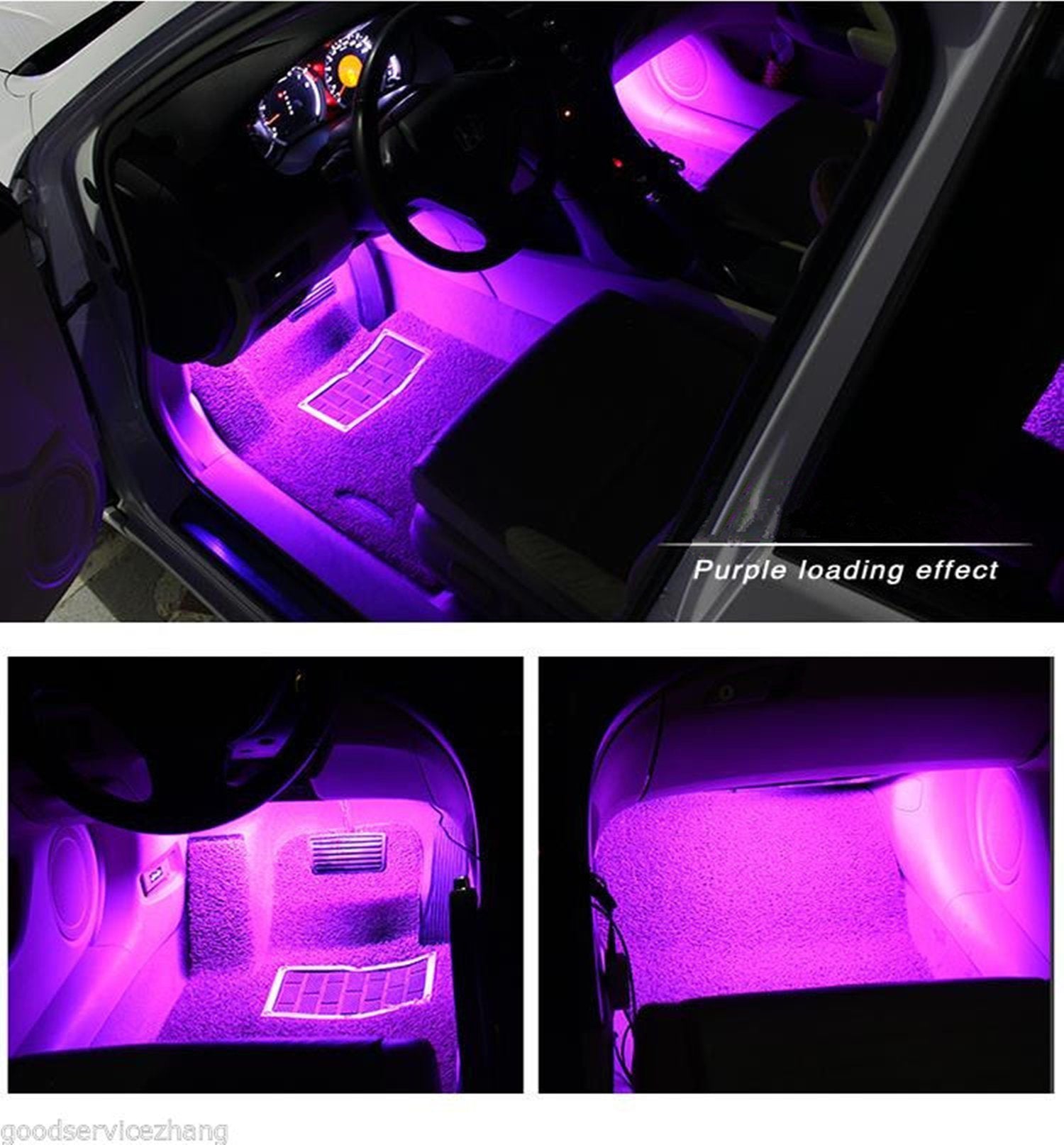 4pcs Car Interior Decoration Nerlmiay Atmosphere Light Led Car Interior Lighting Kit Waterproof Interior Atmosphere Neon Lights Strip For Car