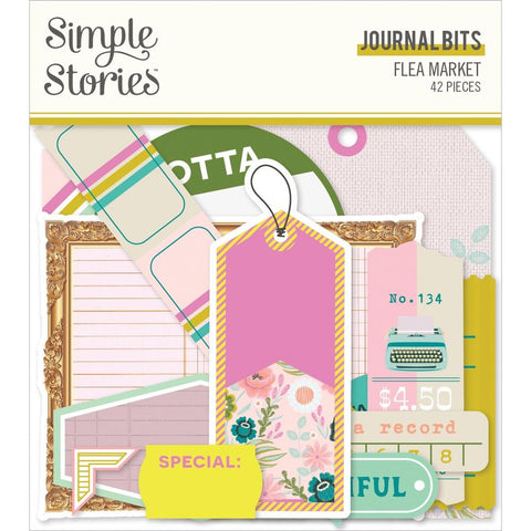 Flea Market - Simple Stories - Bits & Pieces Die-Cuts 42/Pkg - Journal
