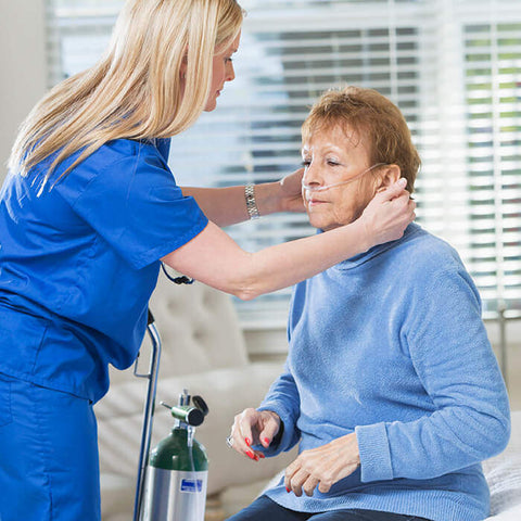 Supplementary Oxygen Woman Using Oxygen 