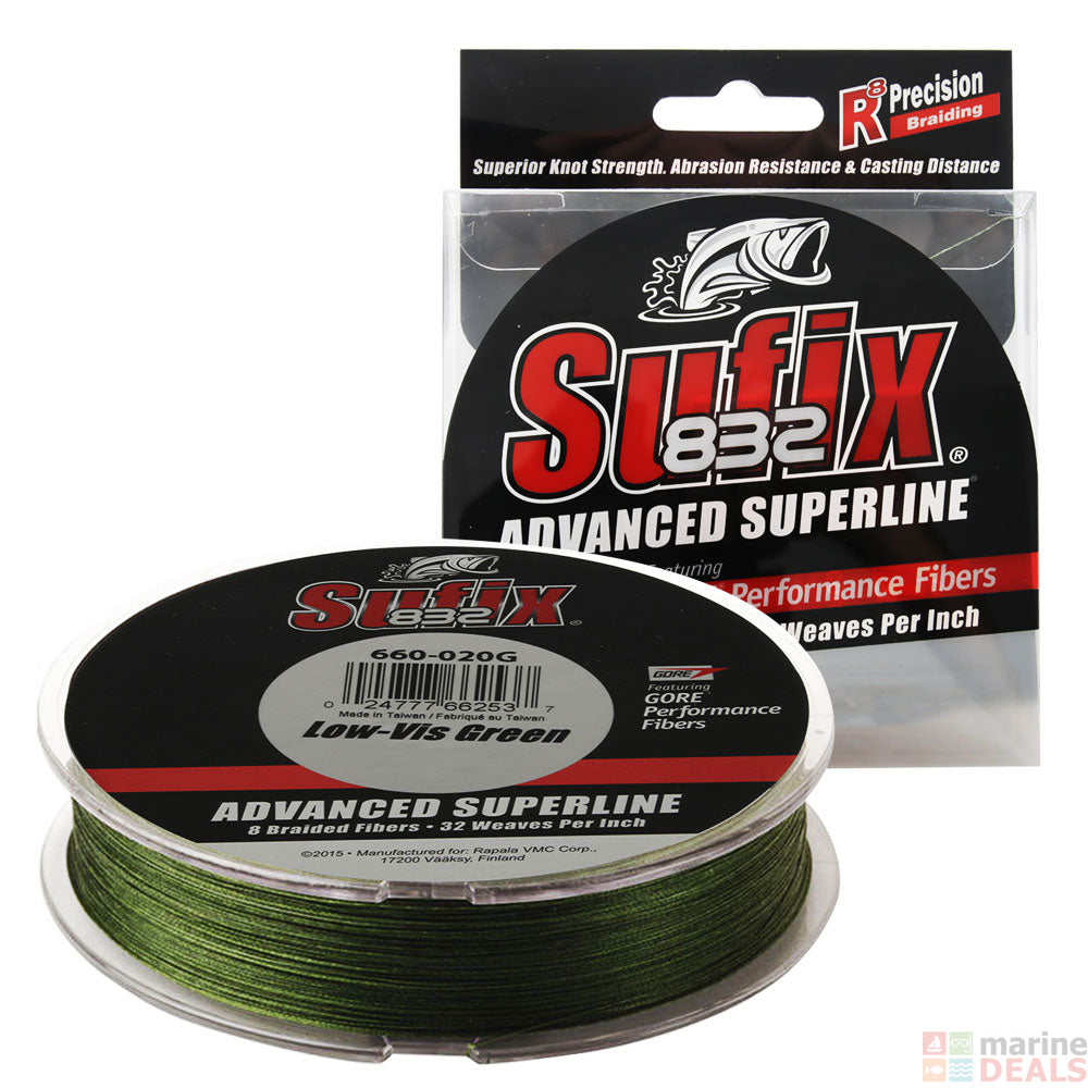 Sufix Elite Fishing Line Hi-Vis Yellow 10 lb Test 330 yards Jagged Tooth  Tackle