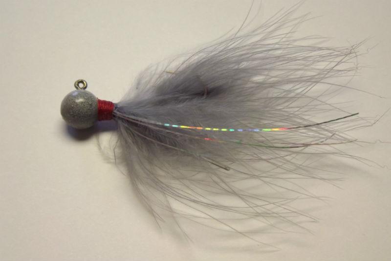 MARABOU CRAPPIE JIG - 6-CARD PINK/WHITE/WHITE-CJ-4