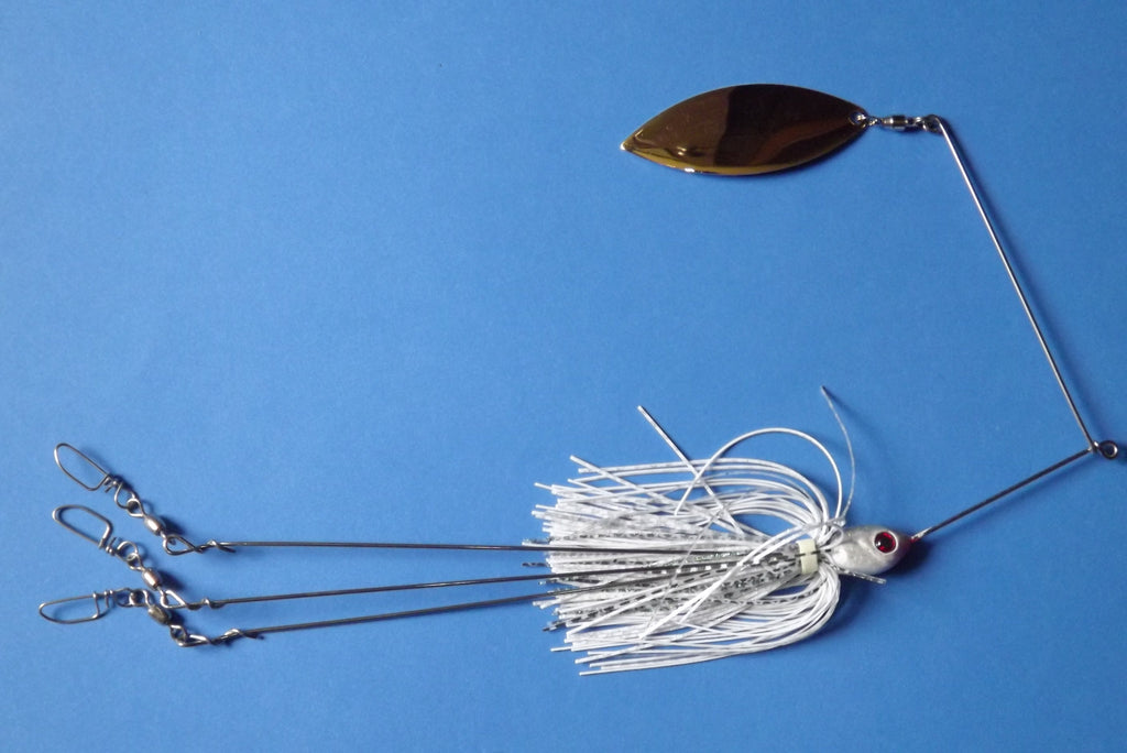 Chartreuse-White Spinnerbait Rig/GB – Big Eye Spinnerbaits