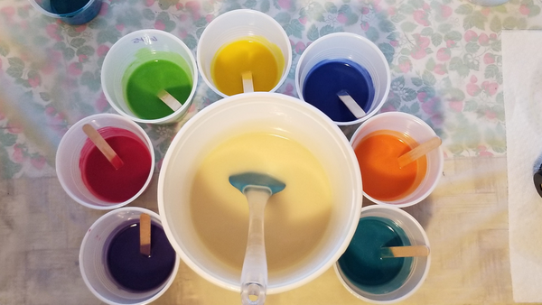 Colored Handmade soap batter