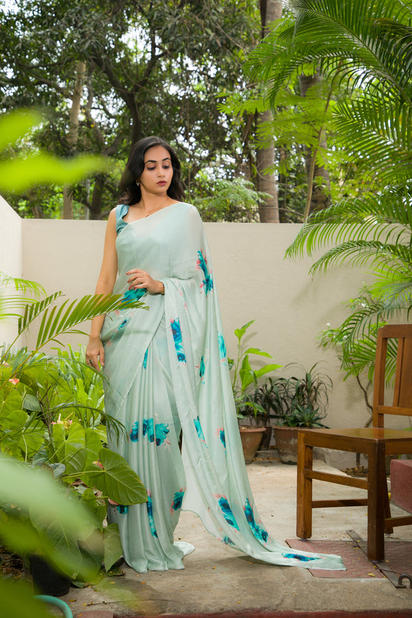 Mi Amor - Pure Silk Chiffon Saree – The Urban Doe