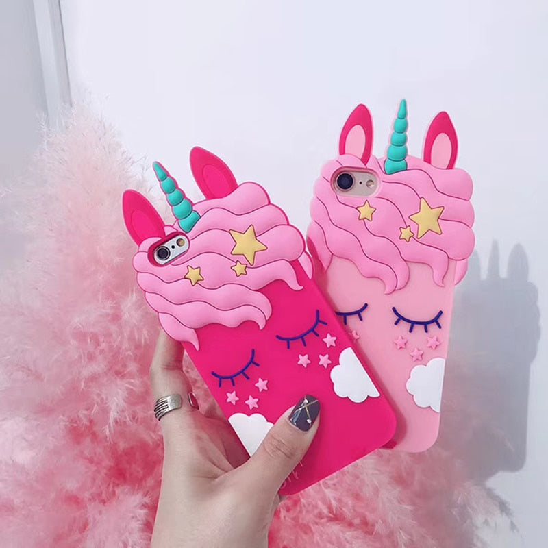 coque iphone 7 licorne 3d