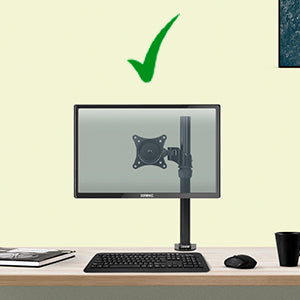 Duronic DMDCL1X1 Supporto monitor da scrivania con morsetto e piattaforma  per PC portatile – Braccio porta monitor Regolazione omnidirezionale