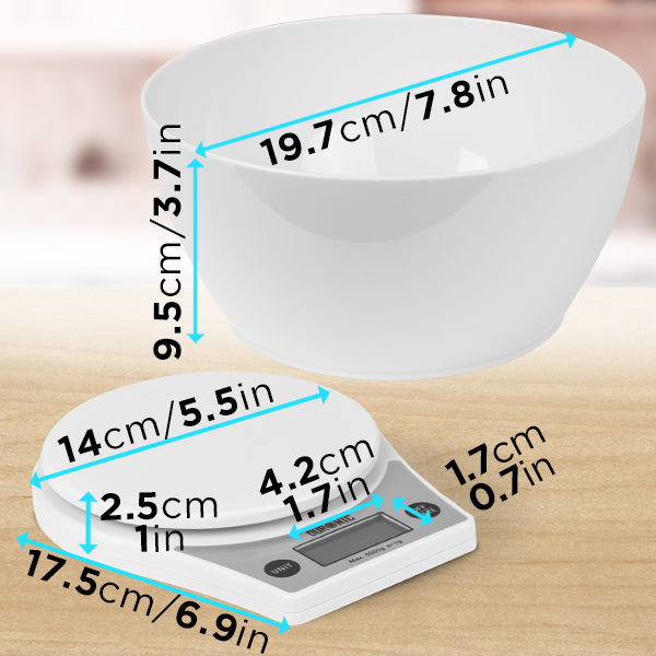 Duronic KS6000 RD Bilancia da cucina  Bilancia ad alta precisione con—  duronic-it