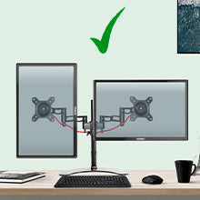 Duronic DM25D2 Supporto da scrivania per 2 monitor 13” – 27” staffa  supporto monitor / schermo da tavolo VESA MAX 100 x 100mm struttura in  acciaio ba— duronic-it