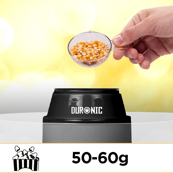 Duronic POP50 Macchina per Popcorn ad aria calda – Capacità di 50