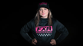 Action Photography: Women's Race Division Tech Pullover Hoodie performing IRL 1