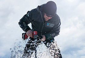 Action Photography: Men's Vapor Pro Insulated Tri-Laminate Jacket performing IRL 2