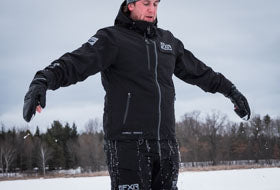 Action Photography: Men's Vapor Pro Insulated Tri-Laminate Bib Pant performing IRL 12