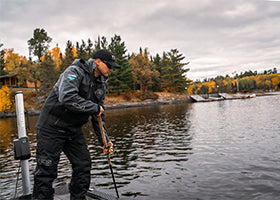 Action Photography: Men's Vapor Pro Insulated Tri-Laminate Bib Pant performing IRL 18