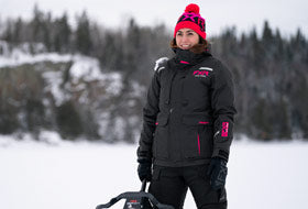 Action Photography: Women's Excursion Ice Pro Jacket performing IRL 1