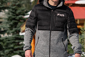 Action Photography: Men's Excursion Lt Hybrid Quilted Hoodie performing IRL 4