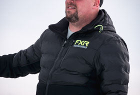 Action Photography: Men's Excursion Lt Hybrid Quilted Hoodie performing IRL 2