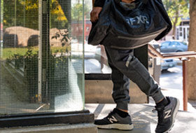 Action Photography: Men's Podium Jogger performing IRL 1