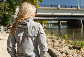 Action Photography: Women's Ride Pack Jacket performing IRL 6