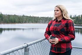 Action Photography: Women's Timber Flannel Shirt performing IRL 4