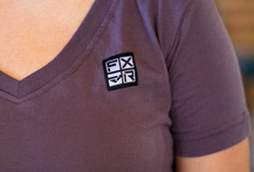Action Photography: Women's Ride-X Prem V-Neck T-Shirt performing IRL 2