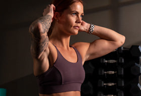 Action Photography: Women's Chakra Sports Bra performing IRL 15