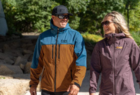 Action Photography: Women's Jade Dual Laminate Jacket performing IRL 6