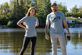 Action Photography: Women's Walleye Premium T-Shirt performing IRL 1