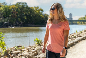 Action Photography: Women's Lotus Active T-Shirt performing IRL 1