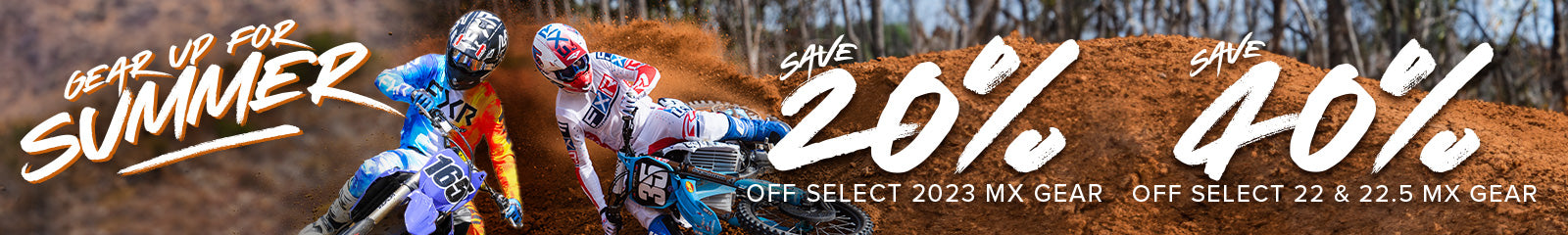 FXR - Save Up to 40% on MX Items Banner