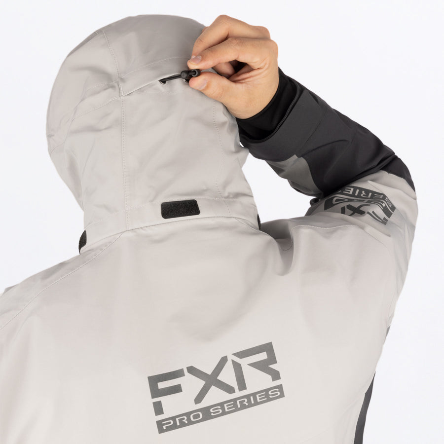 Image of FXR's attached fold-away vented hood with shock-cord adjustable front and back