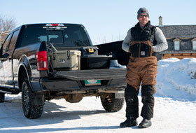 Action Photography: Men's Excursion Ice Pro Bib Pant performing IRL 9