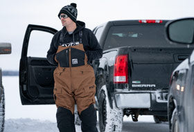 Action Photography: Men's Excursion Ice Pro Bib Pant performing IRL 14