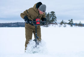 Action Photography: Unisex Task Insulated Canvas Bib Overall performing IRL 9