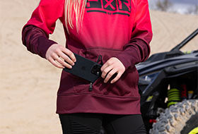 Action Photography: Women's Podium Tech Pullover Hoodie performing IRL 4