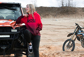 Action Photography: Women's Podium Tech Pullover Hoodie performing IRL 8