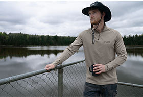 Action Photography: Men's Pilot UPF 1/4 Zip Longsleeve performing IRL 5