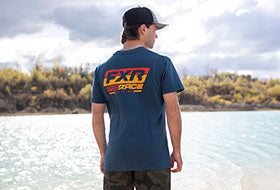 Action Photography: Men's Race Div Premium T-Shirt performing IRL 2