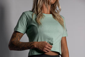 Action Photography: Women's Align Crop T-Shirt performing IRL 1