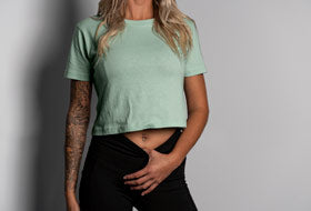 Action Photography: Women's Align Crop T-Shirt performing IRL 3