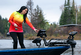 Action Photography: Women's Rush Air UPF Pullover Hoodie performing IRL 2