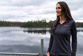 Action Photography: Women's Pilot UPF 1/4 Zip Longsleeve performing IRL 4