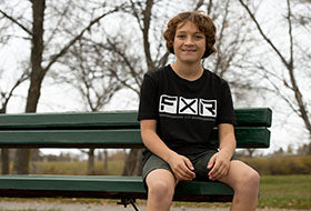 Action Photography: Youth Podium Premium T-Shirt performing IRL 1