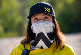 Action Photography: Adrenaline Neck Gaiter performing IRL 7