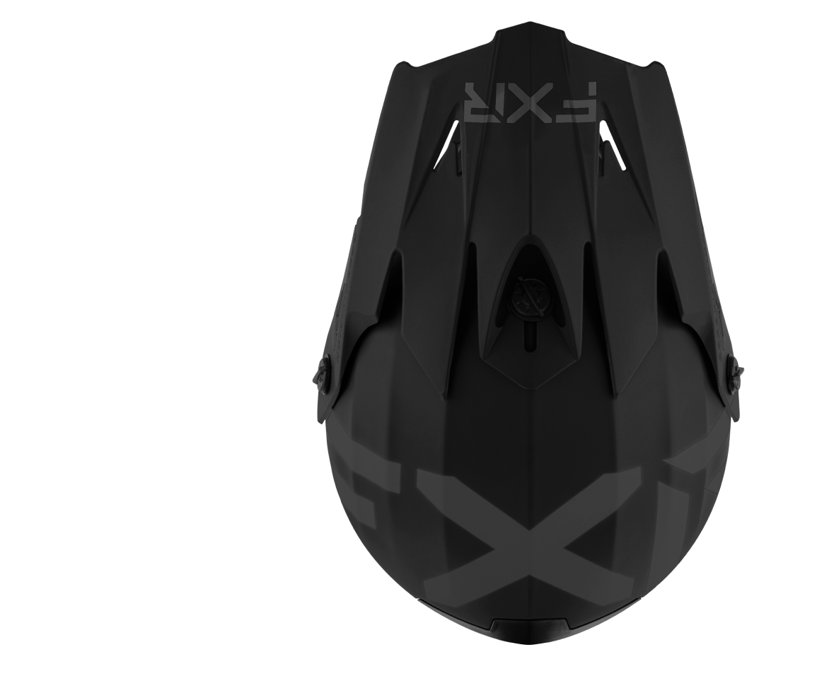 A top view image of Youth Legion QRS helmet showing the gap ventilation stystem