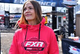 Action Photography: Women's Race Division Tech Pullover Hoodie performing IRL 2