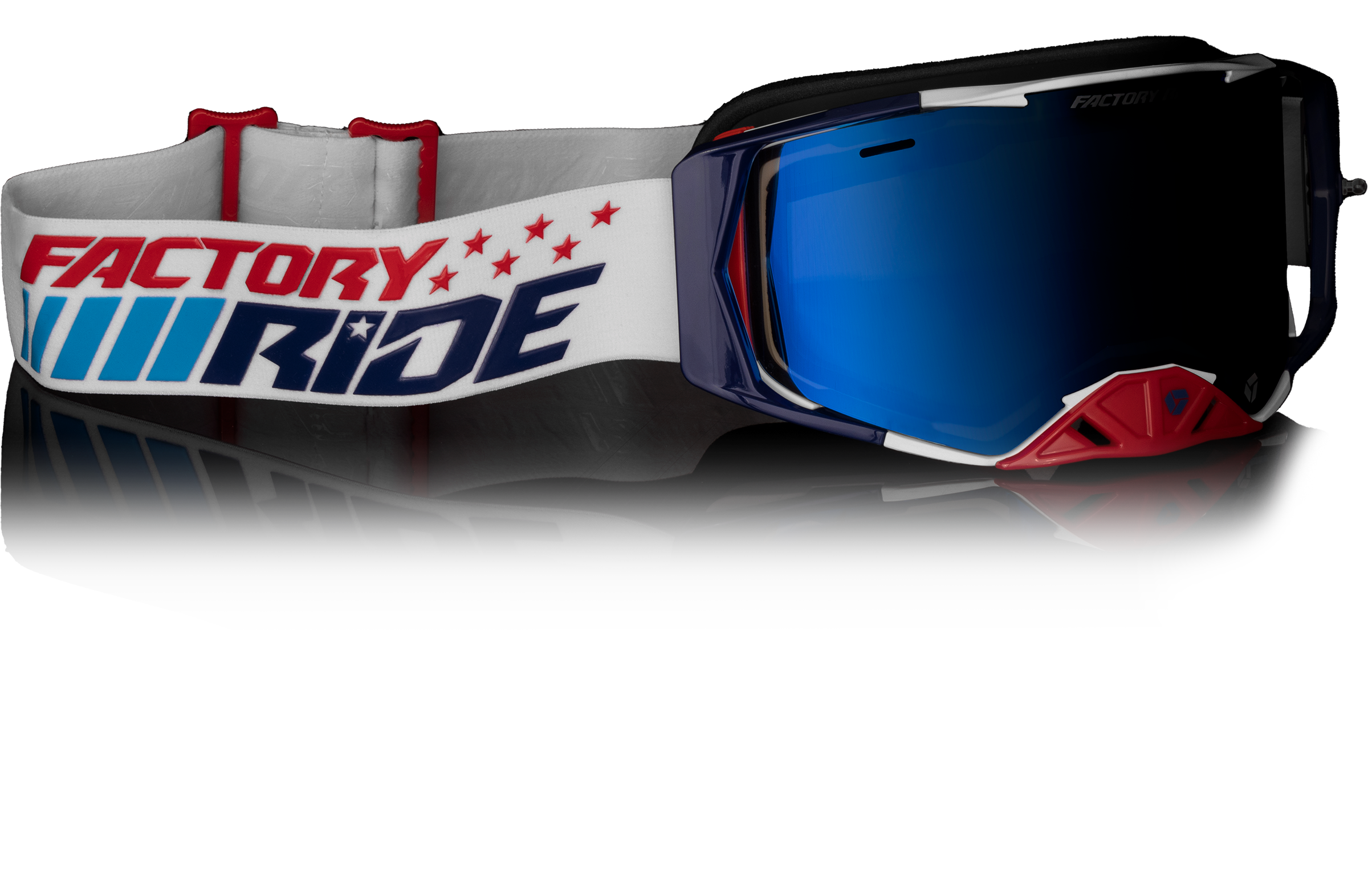 Factory Ride Snow Goggle Image featuring the patriot colorway