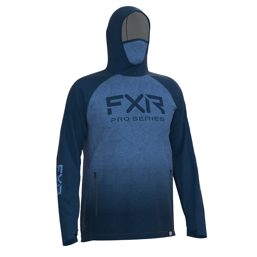 3D image of FXR's Men's Tournament Pro Hybrid UPF Pullover Hoodie