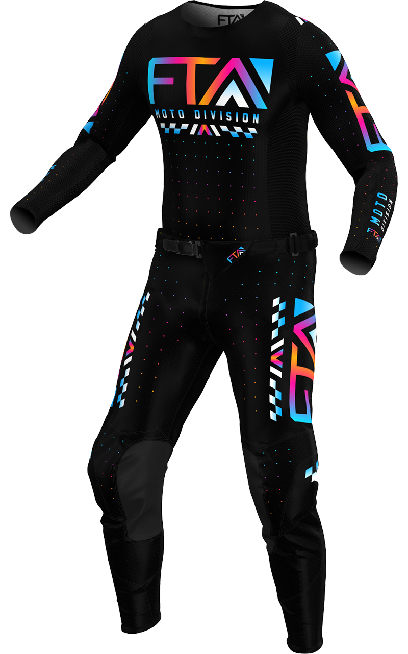 A 3D image of FTA's STYLZ Jersey and Pant in Aftershock colorway