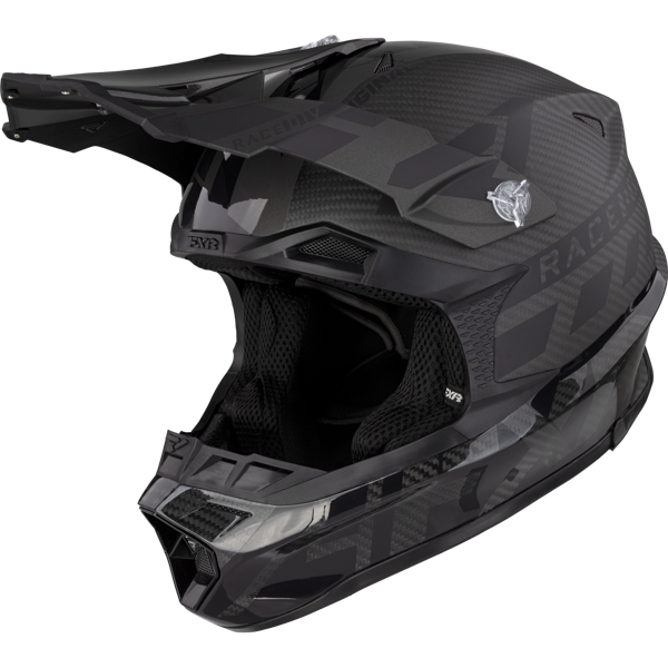 Front-angle product shot of FXR's Blade Carbon helmet